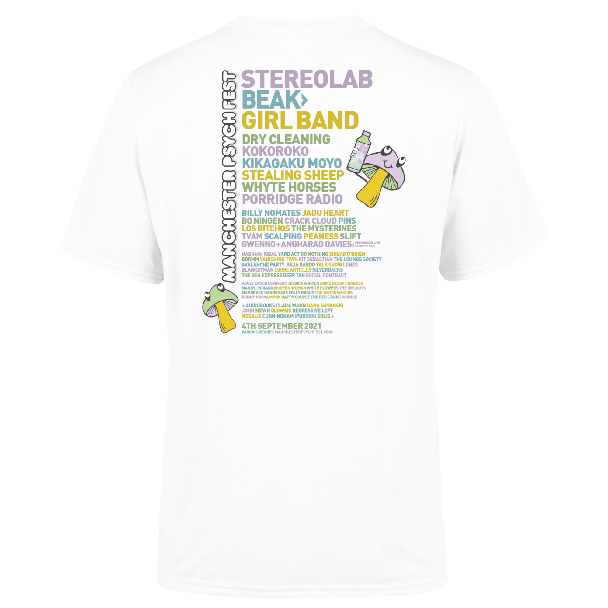 Manchester Psych Fest 2021 Line Up Tee 